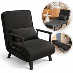NOX kinyitható relaxfotel – fekete