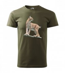 T-shirt da caccia originale con motivo di lince