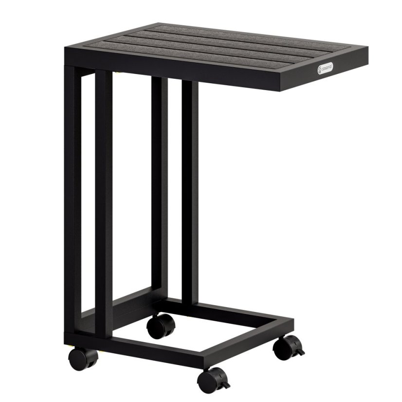 WPC asztallappal ellátott oldalasztal - 65,5 x 50 x 40 cm