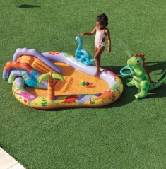 Aufblasbarer Wasserspielplatz für Kinder DINO PARK