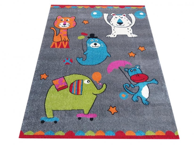 Moderner Teppich für das Kinderzimmer mit einem perfekten Tiermotiv