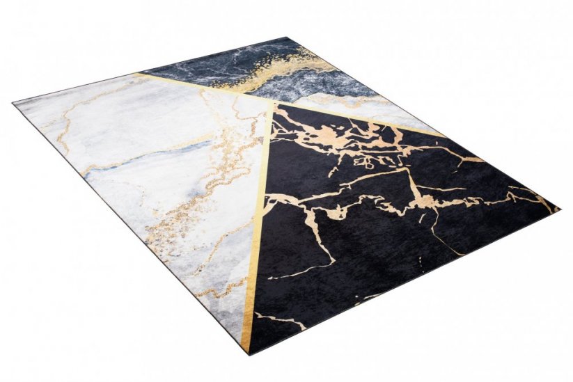 Výrazný tmavý trendový koberec s protiskluzovou úpravou - Rozměr koberce: Šířka: 140 cm | Délka: 200 cm