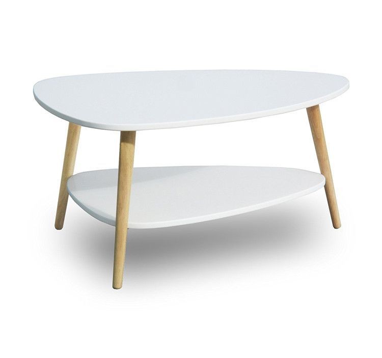 Minimalistický konferenční stolek v bílé barvě