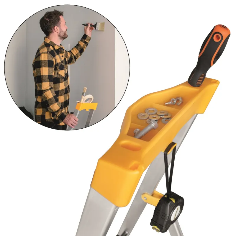 Aluminium-Leiter 3-stufig 150 kg - extra breite Stufen