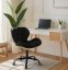 Scaun pivotant de birou ergonomic - catifea - Culoare: Violet