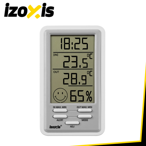 Meteorologická stanica IZOXIS – digitálny teplomer, vlhkomer, hodiny a budík