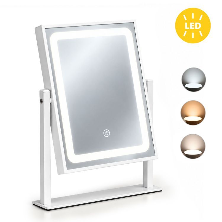 Hollywoodské LED kosmetické zrcátko na stůl s dotykovým ovládáním – 25 x 30 cm