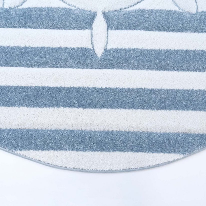 Dětský kulatý koberec s námořnickým motivem