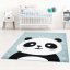 Rozkošný detský koberec s motívom pandy modrej farby