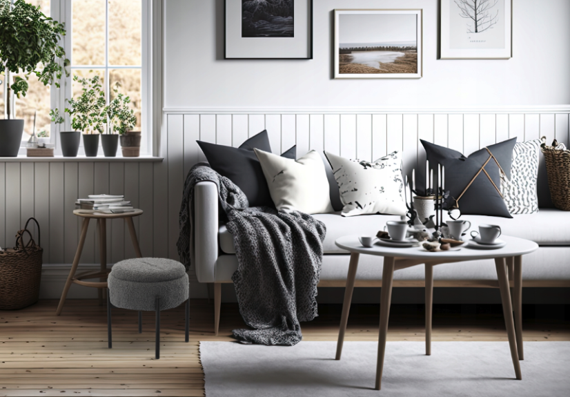 Kerek zsámoly fém lábakkal 28 x 31 cm - szürke