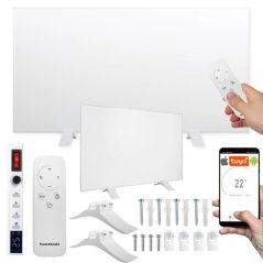Infračervený ohřívač 600 W - FIR sálavý topný panel s WiFi, 60 × 100 cm
