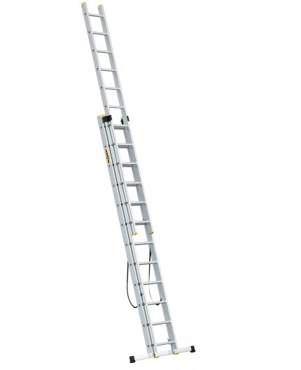 Viacúčelový hliníkový rebrík, 3 x 12 priečok a nosnosť 150 kg