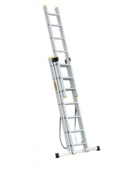 Viacúčelový hliníkový rebrík, 3 x 7 priečok a nosnosť 150 kg