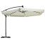 Parasol de grădină 3,5 m cu lumină solară LED - crem, UV50+