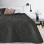 Štýlový čierny prehoz na posteľ so vzorom