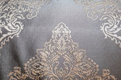Cuvertură de pat de lux design baroc în culoarea gri auriu