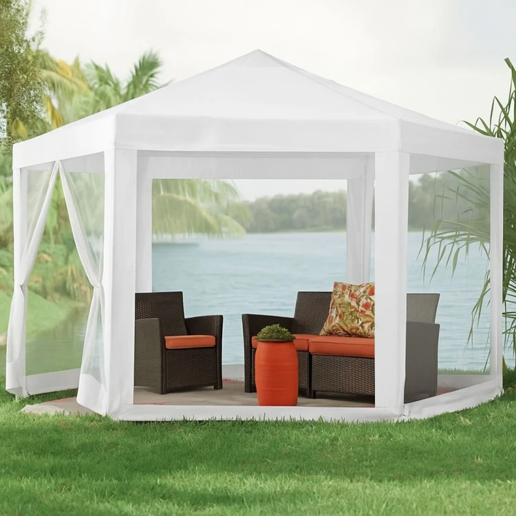 Gazebo da giardino con zanzariera 2 x 2 m