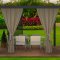 Temno bež enobarvna zavesa za vrtni paviljon 155 x 220 cm
