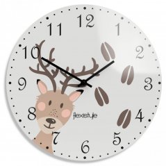 Стенен часовник със сладко бебе еленче