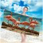 Plážová osuška s motívom plameniakov na pláži 100 x 180 cm
