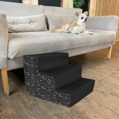 Стълбище с 3 стъпала за кучета и котки, 38 x 38 x 28 см