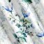 Gyönyörű fehér sötétítő függöny finom kék virágokkal
