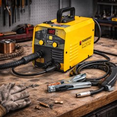 Aparat de sudură invertor MIG/MMA/TIG 160 A cu afișaj LCD