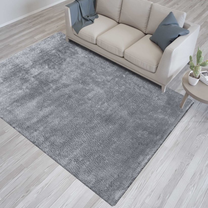 Šedý koberec s vyšším vlasem - Rozměr koberce: Šírka: 180 cm | Dĺžka: 270 cm
