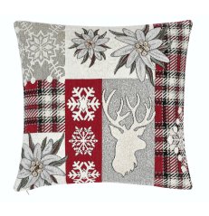 Elegantní vánoční povlak na polštář se soby