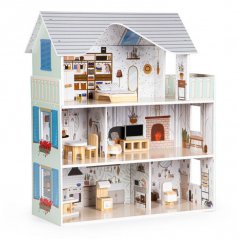 Hiška za lutke s pohištvom Emma Ecotoys Residence