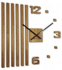 Unikátne drevené hodiny na stenu 60 х 60 cm