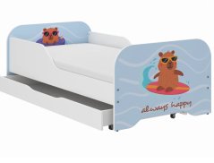 Kinderbett MIKI 160 x 80 cm mit Matratze und Lattenrost - HAPPY KAPIBARA