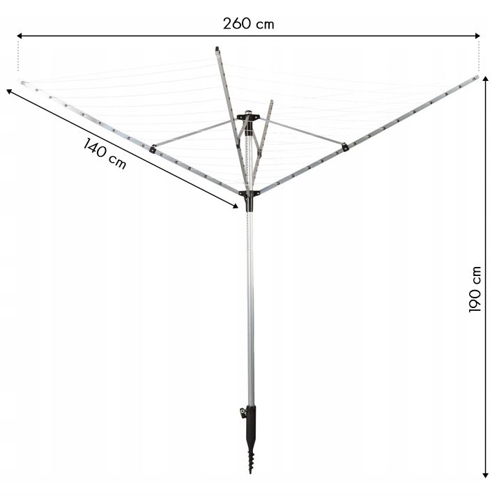 Praktický záhradný sušiak na bielizeň