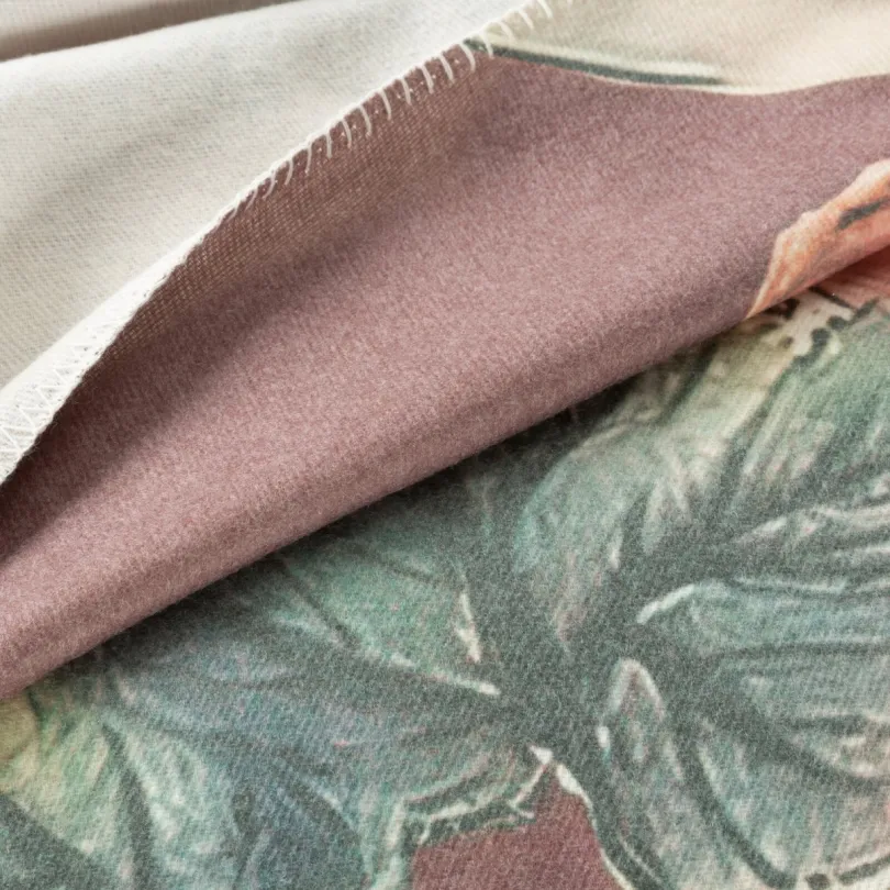 Luxusná akrylová deka s motívom tropických kvetov