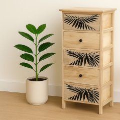 Komoda ZOFIA s 5 zásuvkami – boho dizajn, 40 x 29 x 90 cm