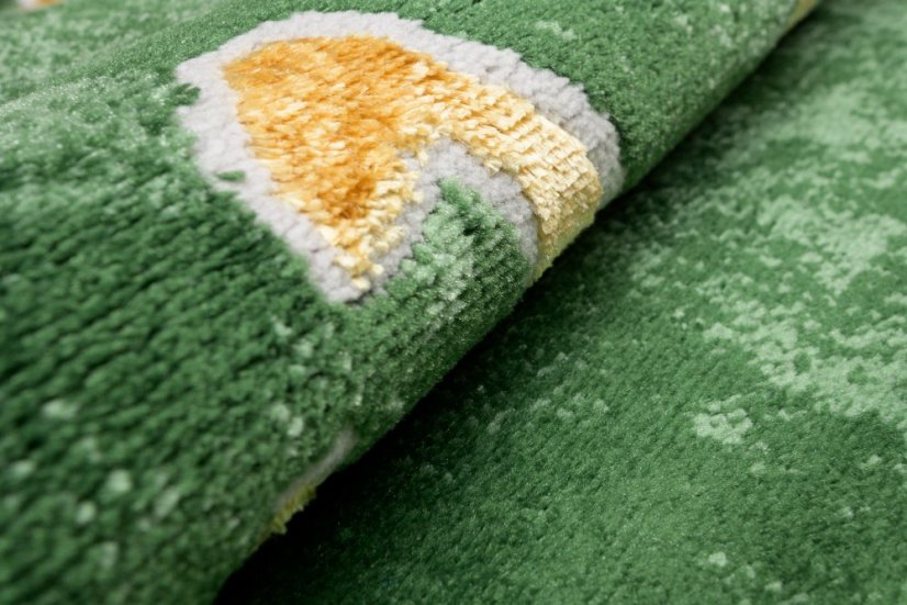 TURMALIN Modern zöld szőnyeg absztrakt arany mintával 