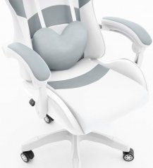 Stilski igralni fotelj v belo-sivi barvi HC RAINBOW