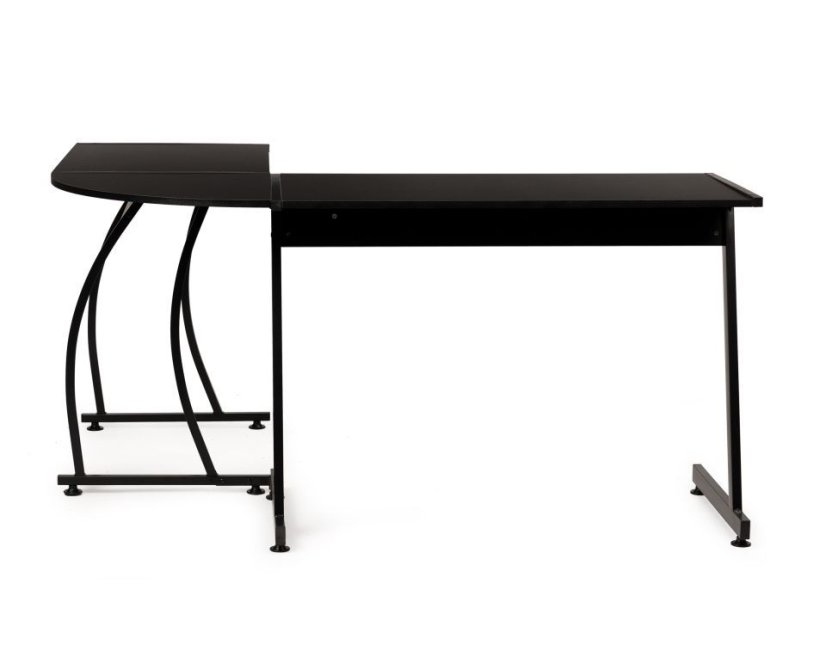 Moderna kotna miza  LOFT črna