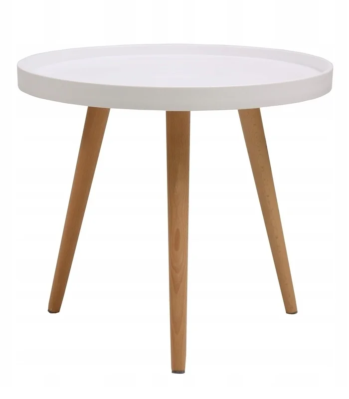 Škandinávsky konferenčný stolík 50 cm - biely