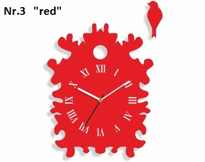 Žluté hodiny na stěnu atypického tvaru