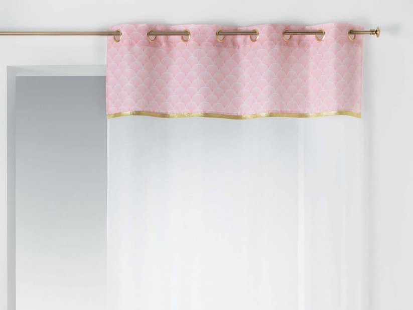 Eleganter Vorhang mit roségoldenem Oberteil DUCHESSE 140x240 cm