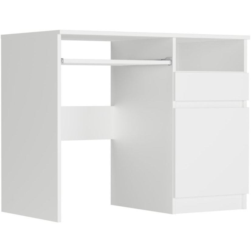 Birou de scris modern cu dulap 90x50 cm - diverse variante de culori - Culoare: Alb