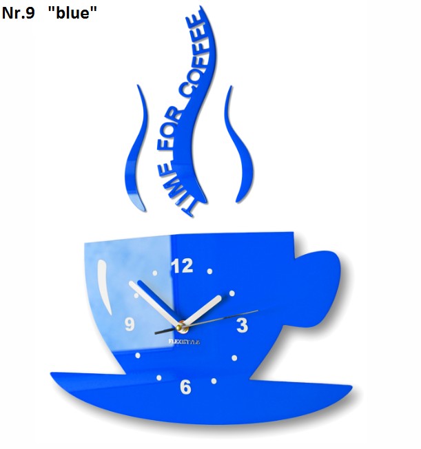 Ceas de perete "Este timpul pentru cafea" - Culoare: Portocalie