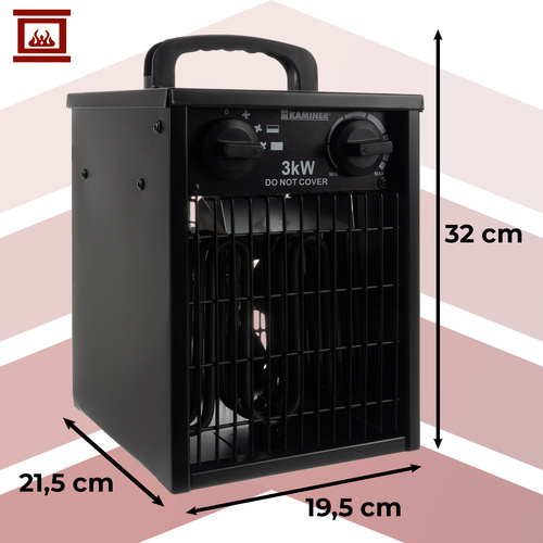 Elektrický ohřívač 3000 W s termostatem