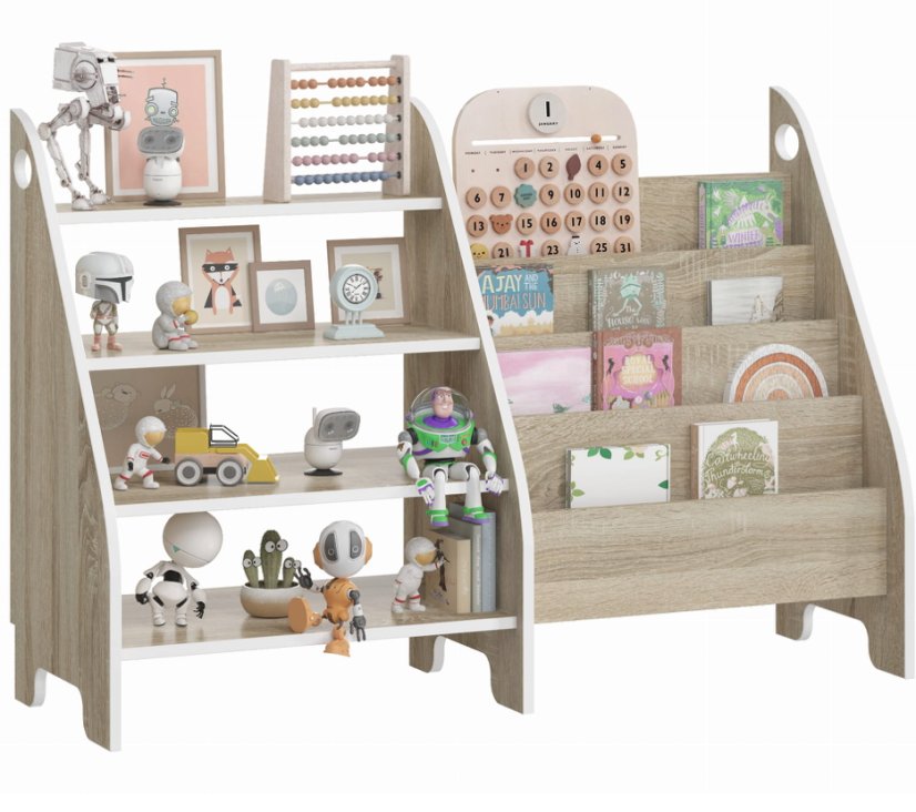 Gyakorlati Montessori 2in1 polc gyerekeknek - sonoma