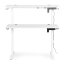 Elektrický výškovo nastaviteľný pracovný stôl s bielymi nohami - 120 x 60 cm
