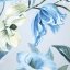 Perdea frumoasă albastră-argintie, cu motiv floral 140 x 270 cm