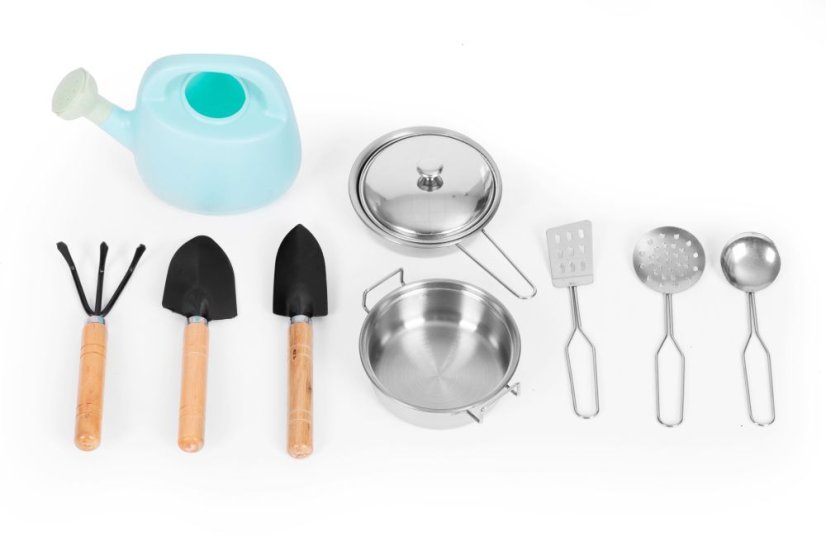 Cucina per bambini in legno di abete con accessori 