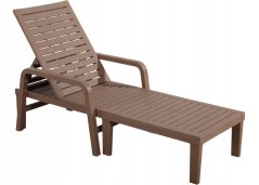Gartenliege 192 × 66 × 33 cm - hellbraun