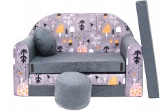 Otroški kavč s čudovitim motivom - Lisica v gozdu 98 x 170 cm